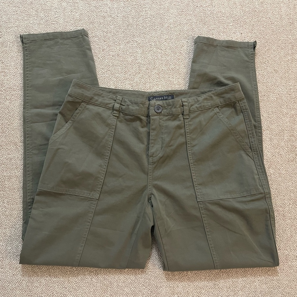 Garnet Hill Women's Olive Cargo Pants
